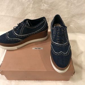 Miu miu heeled oxford
